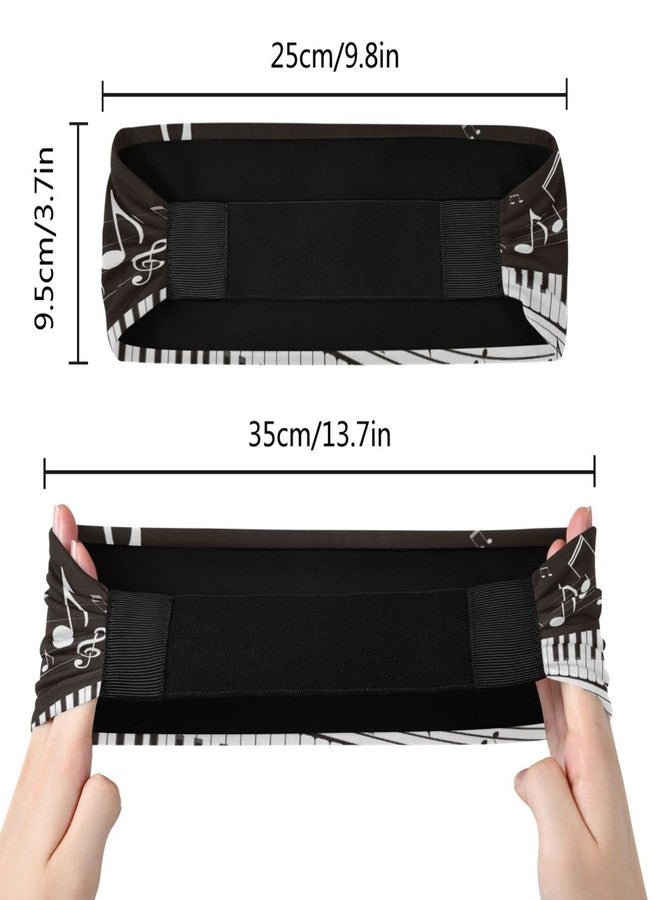 OTVEE Piano Key Musical Note Headband for Women, Elastic Headwraps Hair Band Sweatband - Image 4