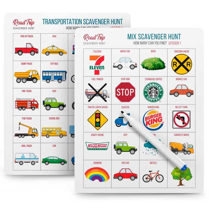 WELL BALANCED Car Bingo Road Trip Essentials Car Activities and Games for Kids Ages 48 - Image 4