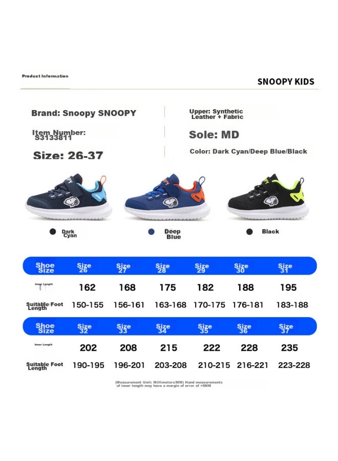 Snoopy Boys' Sports Shoes, Children's Lightweight Running Shoes, Soft-soled Shoes For Older Kids, 3811 Navy Blue, Size 29 - Image 4