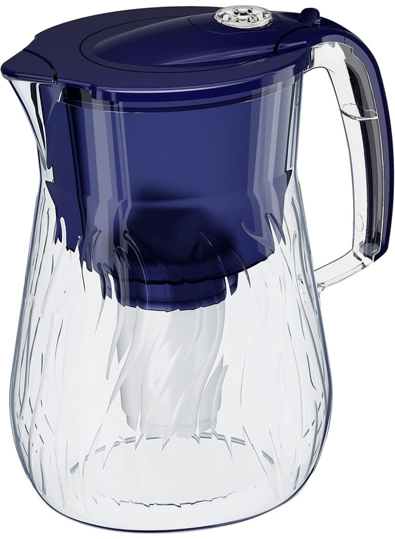 Aquaphor AQUAPHOR Orleans Water Filter Jug 4.2L Blue | Reduces Limescale, Chlorine & Impurities | Includes 1x A5 Mg Cartridge (350L) | Premium Glass-Effect Jug with Added Magnesium  - Image 3
