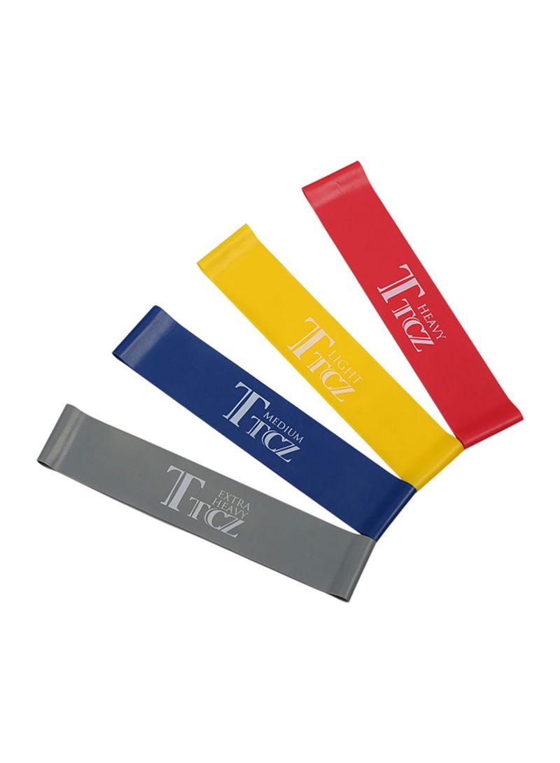 ttcz 4-piece 4 Level Crossfit Pilates Yoga Rubber Band Set - Image 1