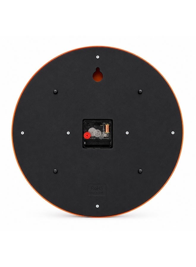 SONERA 32 cm Round Wall Clock in Orange – Elegant Modern Wall Clock for Home and Office Décor - Image 3