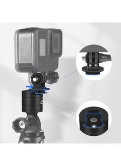 ماركة غير محددة إصدار سريع الإصدار مناسب لكاميرا GOPRO12/11/ Insta360 الرياضية من سبائك الألومنيوم ملحقات مقعد محول التركيب السريع - اللون: النوع A + برغي  - Image 4