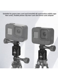 ماركة غير محددة إصدار سريع الإصدار مناسب لكاميرا GOPRO12/11/ Insta360 الرياضية من سبائك الألومنيوم ملحقات مقعد محول التركيب السريع - اللون: النوع A + برغي  - Image 3