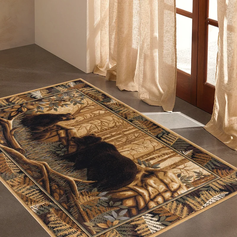Vagonik wagonic
Vintage Wild Nature Pattern Digital Printed Carpet Non-Slip Base Washable Carpet
