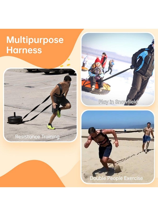 COSYOO Sled Harness for Exercise, Physical Football Running Resistance Training Rope Kit Tire Pulling Harness Fitness Exercise Workout Assistance Equipment Trainer with Adjustable Padded Shoulder Strap - Image 5