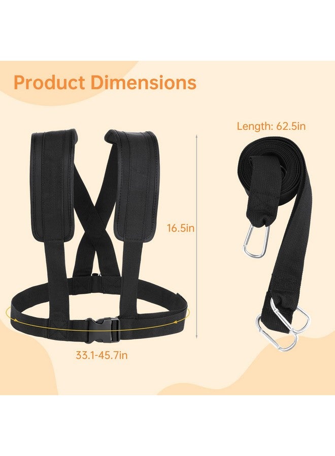 COSYOO Sled Harness for Exercise, Physical Football Running Resistance Training Rope Kit Tire Pulling Harness Fitness Exercise Workout Assistance Equipment Trainer with Adjustable Padded Shoulder Strap - Image 4