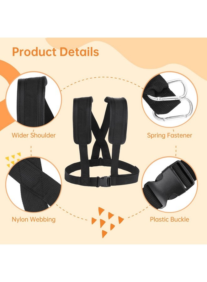 COSYOO Sled Harness for Exercise, Physical Football Running Resistance Training Rope Kit Tire Pulling Harness Fitness Exercise Workout Assistance Equipment Trainer with Adjustable Padded Shoulder Strap - Image 3