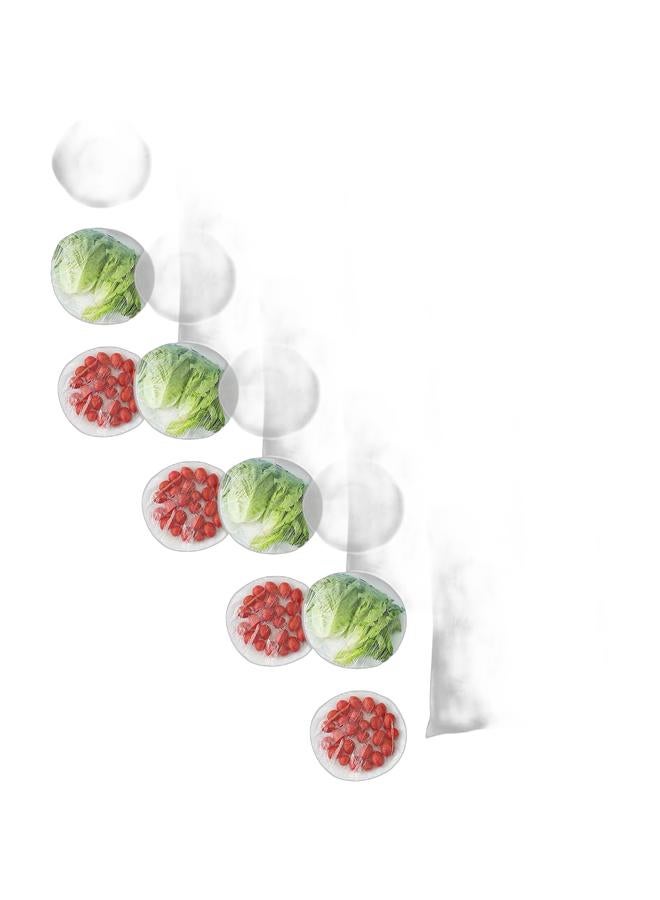 400 قطعة غطاء شفاف قابل للتمدد مرن قابل لإعادة الاستخدام عدة مرات لتغطية الأغذية الطازجة او لتغطية طبق الطعام او سلطانية الشوربة او الفواكة بطريقة سريعه للاطباق المربعة اوالدئرية - Image 1