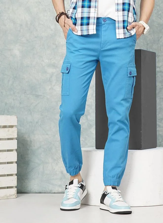 شركة المرآب الهندية بنطال كارجو بقصة ضيقة بخصر متوسط