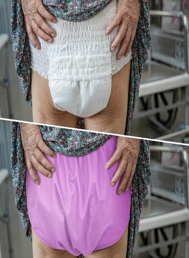 Breathffy بريثفي 6 قطع ملابس داخلية للكبار مانعة للتسرب لسلس البول للنساء والرجال، سراويل داخلية قابلة للغسل، أغطية حفاضات بلاستيكية قابلة لإعادة الاستخدام لذوي الاحتياجات الخاصة وكبار السن وفترة ما بعد الولادة (ألوان متنوعة، مقاس كبير جدًا) - Image 3