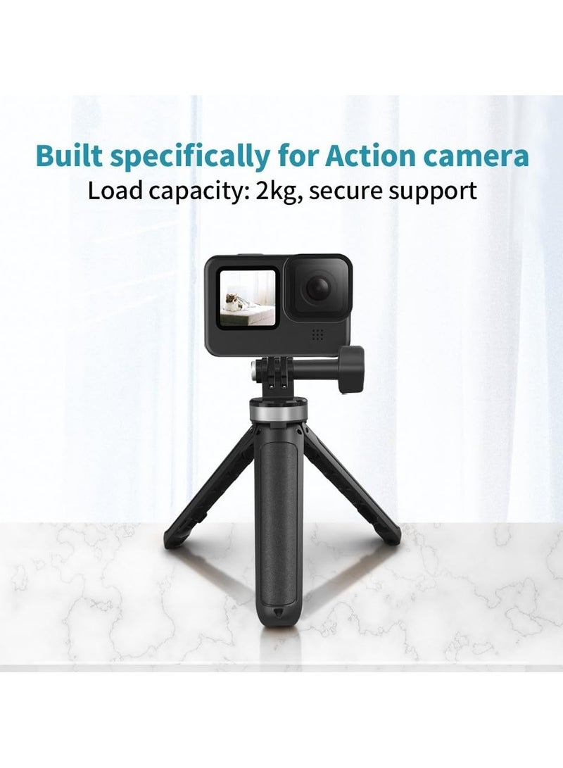 Vlog Tripod Selfie Stick Handle for GoPro, Portable Vlog Selfie Stick Tripod Handle for Gopro Hero 12/11/10/9/8 AKASO Action Camera Vlog Tripod with Handle 12.7cm - 25cm - Image 3
