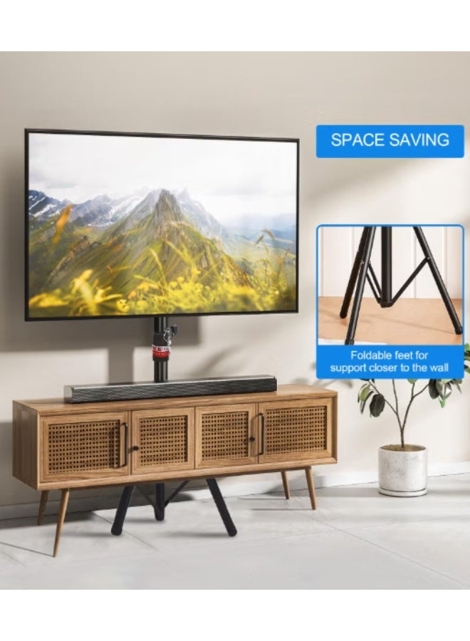 Flat-screen TV stand for power, suitable for 32 to 60-inch screens, supports LCD, LED, OLED, and 4K displays. Stable desktop stand with adjustable viewing angle and a load capacity of up to 20 kg. - Image 5