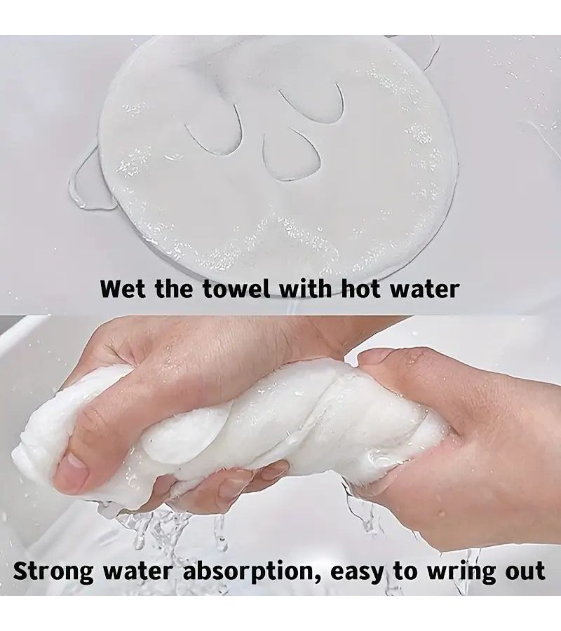 Reusable Thick Steam Facial Towel Mask 10pcs With Hooks For Sensitive Skin - Image 3