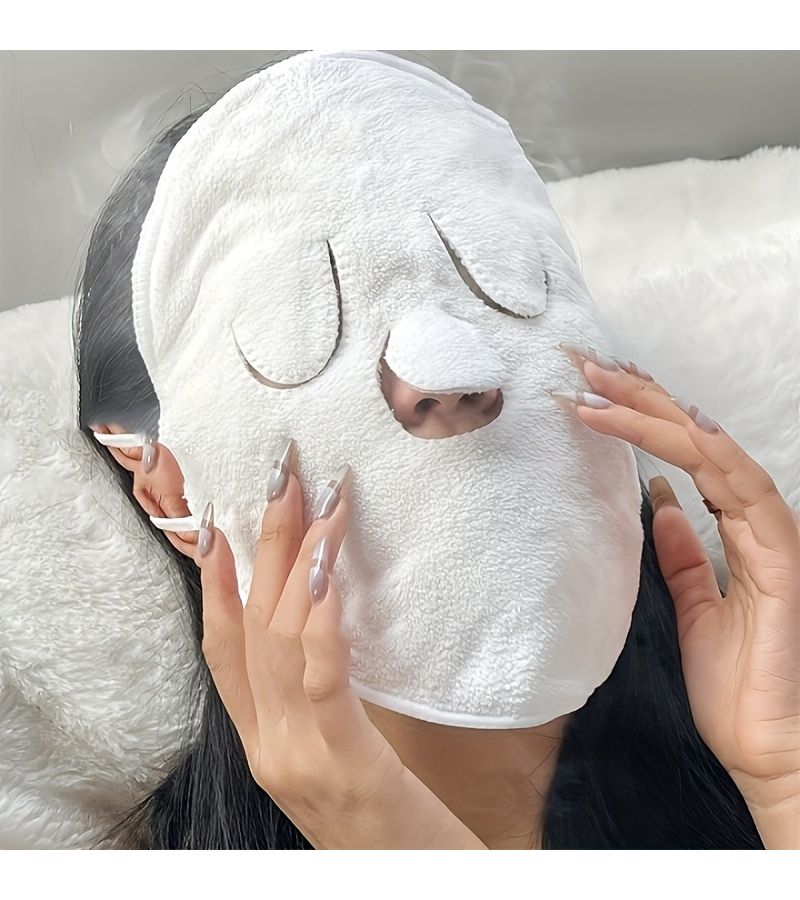 Reusable Thick Steam Facial Towel Mask 10pcs With Hooks For Sensitive Skin - Image 4