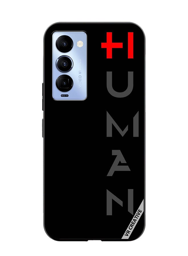 VR CREATIVE Protective Case Cover For Tecno Camon 18/18 P Black Design Multicolour - Image 1