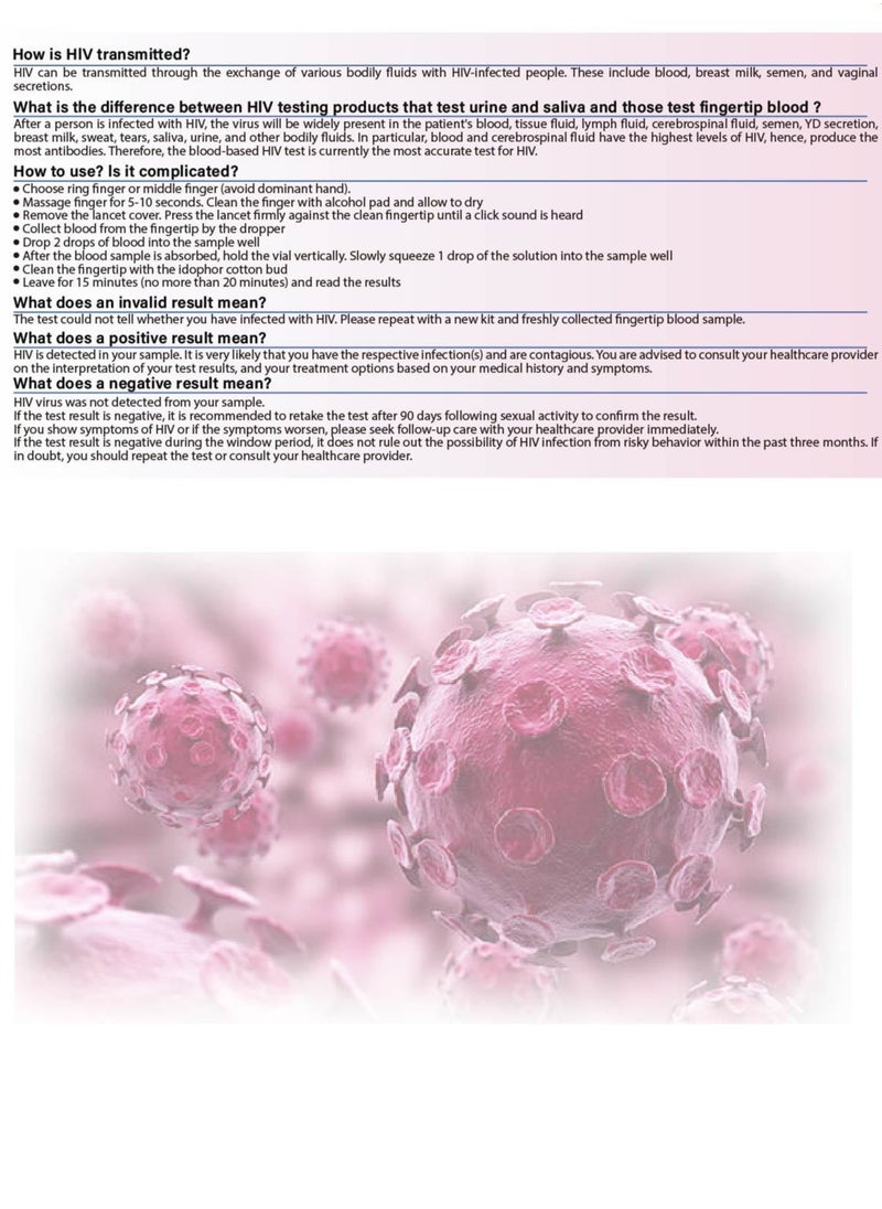 Dvot Dvot 2 Boxes HIV 1/2 Rapid Antibody Home Test Kit – Accurate and Affordable At-Home HIV Testing with Fast Results  - Image 4