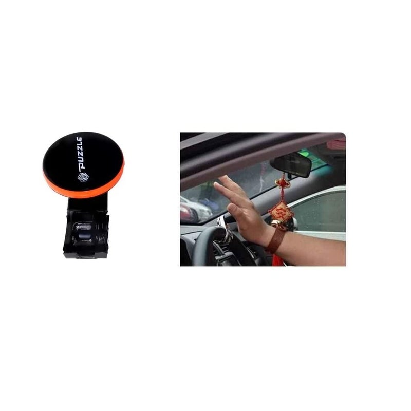 SPREADX Stylish Strong Car Steering Wheel knob Black Metal Universal with Random coloured Ring 1 pcs suitable for Innova Hycross - Image 4