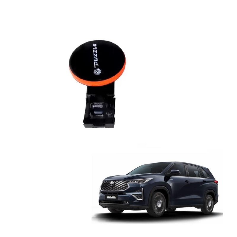 SPREADX Stylish Strong Car Steering Wheel knob Black Metal Universal with Random coloured Ring 1 pcs suitable for Innova Hycross - Image 1