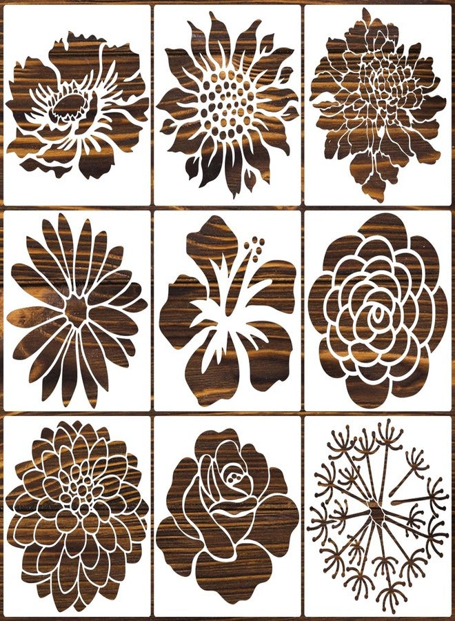 zosylley Large Stencils Flower 9p/14" - Image 1
