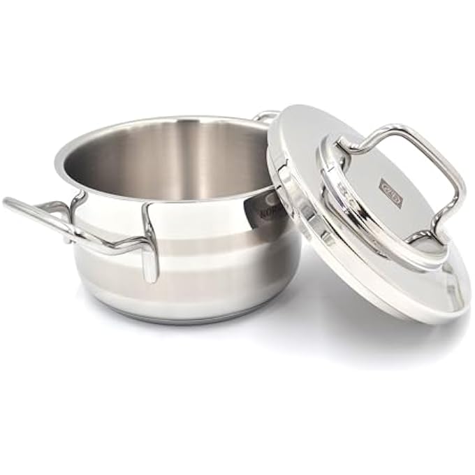 Korkmaz Astra2 Casserole 20X115 Cm  33 L  Sandwich Bottom Induction Cooking Pot  TriPly Bottom Stainless Steel Pot Ka2023 - Image 3
