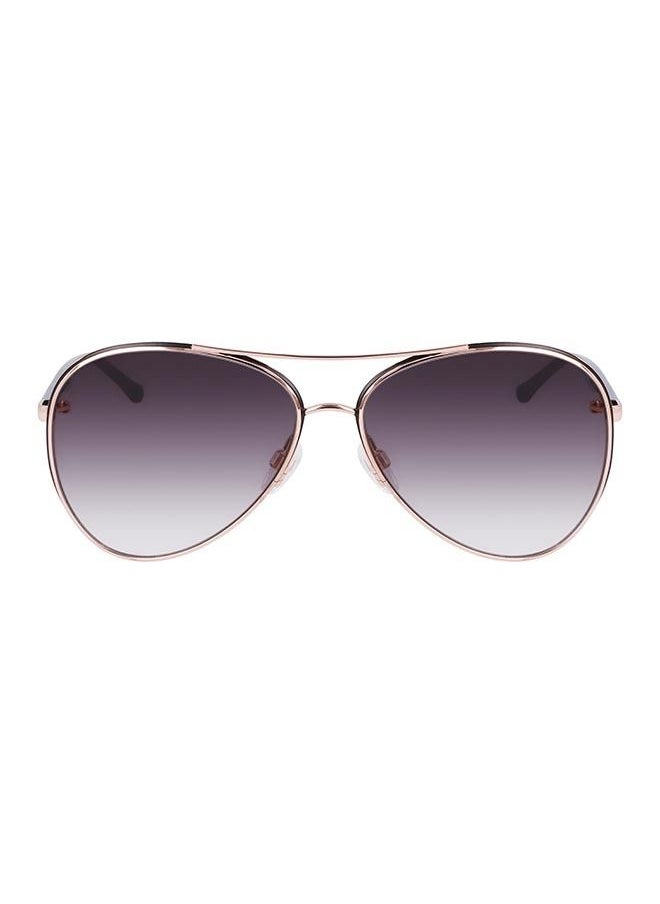 Donna Karan نظارة شمسية أفياتور نسائية بإطار كامل من الأسيتات DO302S 5914  - Image 1