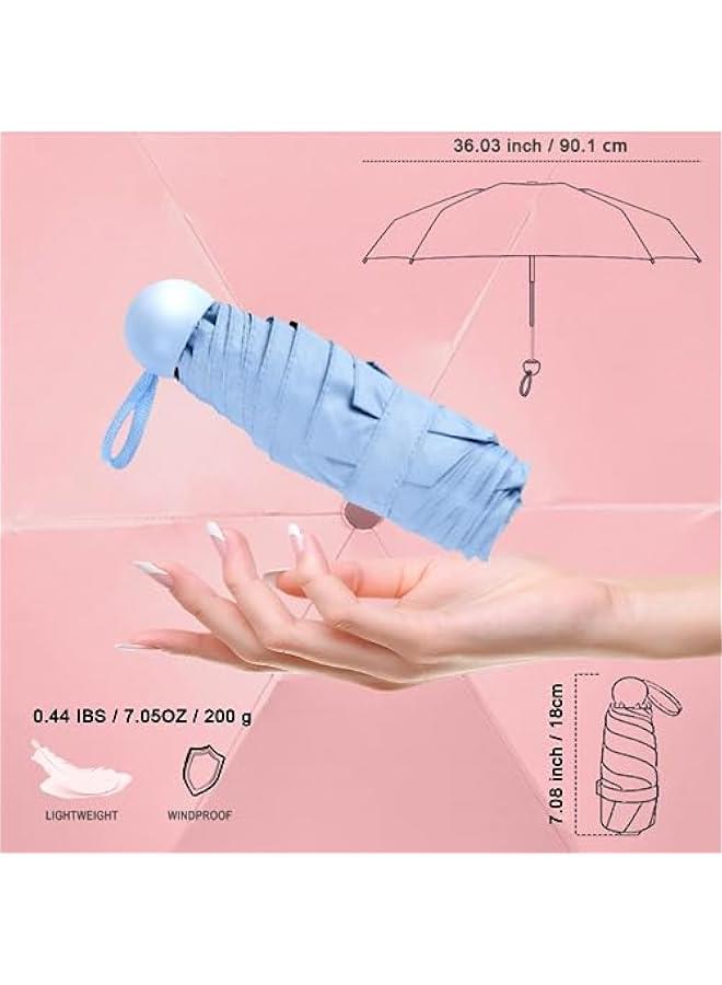 Arabest Compact UV Protection Travel Umbrella for Women and Girls - Lightweight, Portable, Folding Umbrella for Purse, Car, Backpack  - Image 2