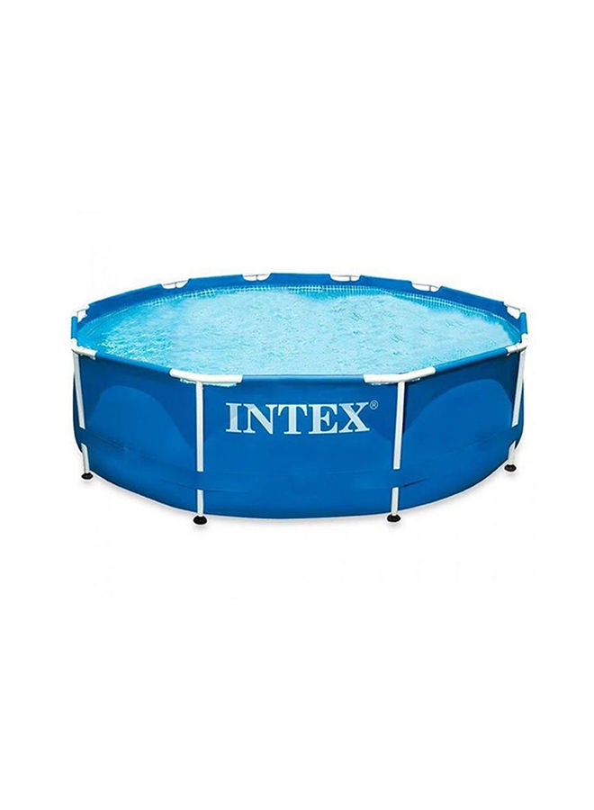 INTEX Portable Foldable Lightweight Durable Backyard Prism Frame Round Swimming Pool 305x76cm - Image 1