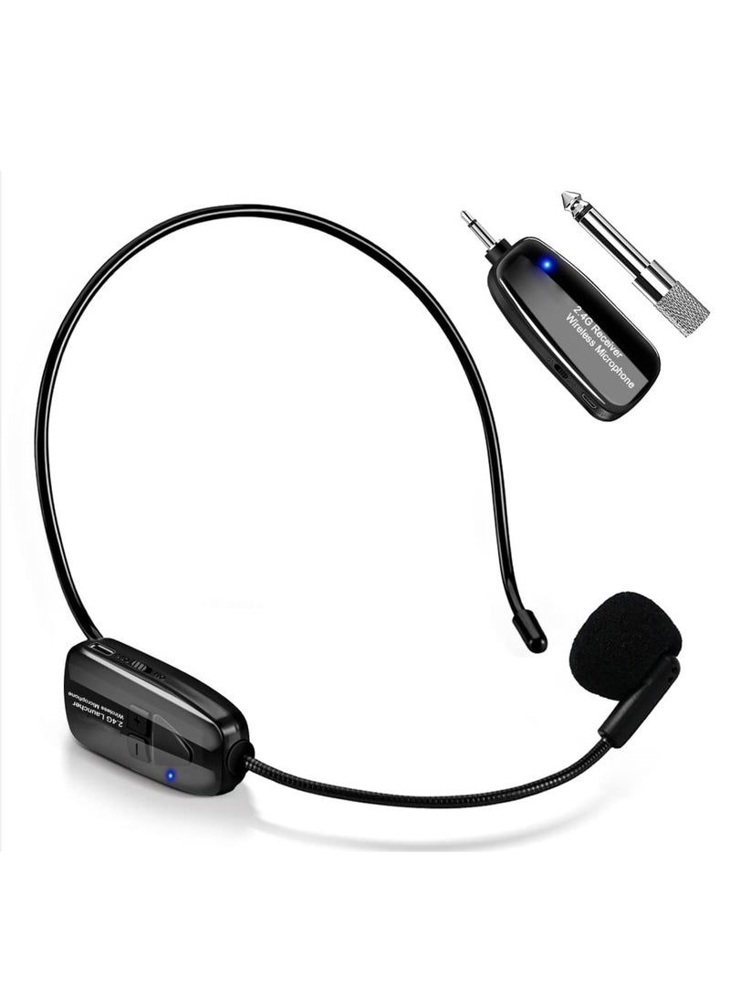Generic - 2.4G Wireless Headset Microphone, 50m Stable Transmission, Dual Micro USB Charging, Compatible with PA Systems for Clear Audio Performance - Image 1