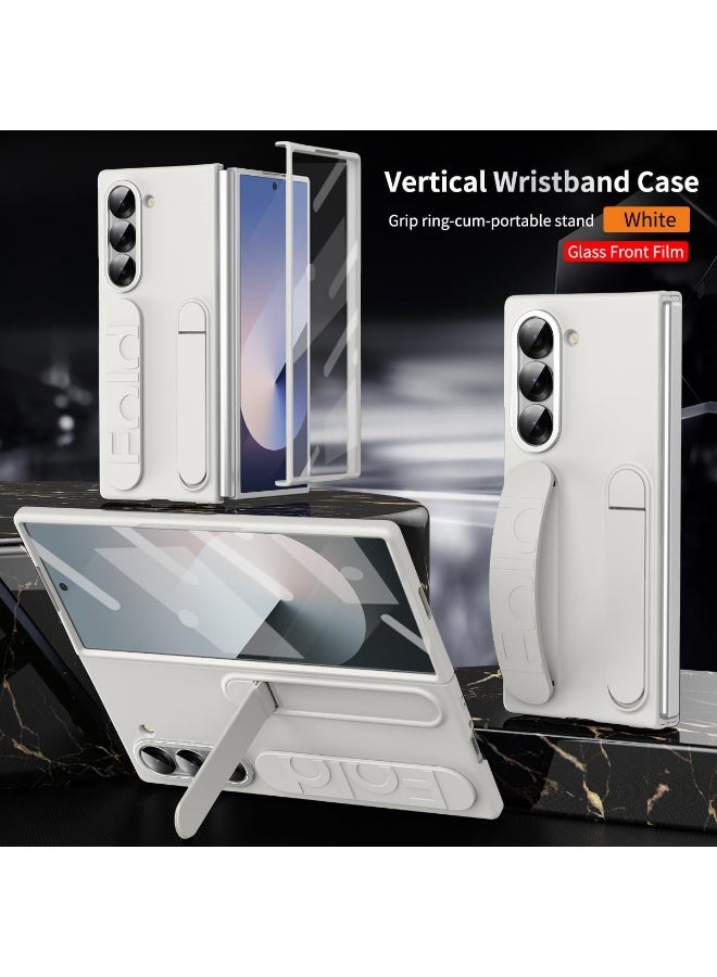 XIMAND جراب Ximand Samsung Galaxy Z Fold 6 Protect مع حامل سوار المعصم، شاشة مدمجة وحماية للعدسات، حماية كاملة للجسم من السقوط - Image 2