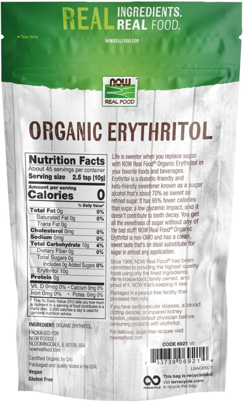 NOW Foods Organic Erythritol Sweetener - Image 2