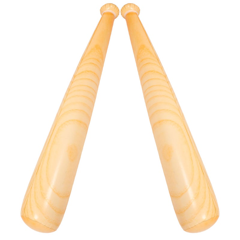 4 pcs Inflatable Baseball Bat Pvc Wood Grain Blow Up Baseball Toys For Kids Party Favors Easy To Inflate And Carry 75cm - Image 2