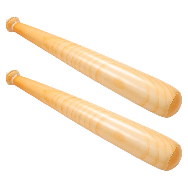 4 pcs Inflatable Baseball Bat Pvc Wood Grain Blow Up Baseball Toys For Kids Party Favors Easy To Inflate And Carry 75cm - Image 3