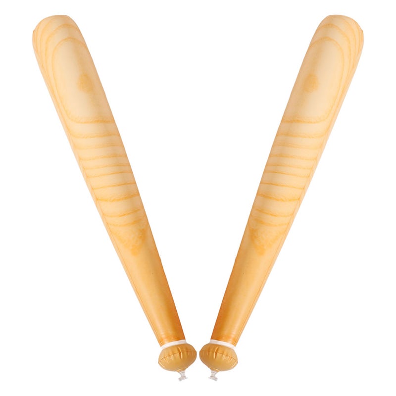4 pcs Inflatable Baseball Bat Pvc Wood Grain Blow Up Baseball Toys For Kids Party Favors Easy To Inflate And Carry 75cm - Image 5
