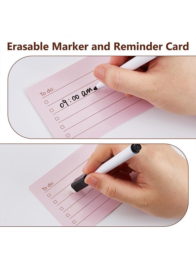 1Pc Wooden Rotating Perpetual Calendar Wood Creative Calendar with 1Pc Pen and 1Pc Message Card,Month Week Day Date Display Desk Table Calendars for Home Office Decorations - Image 5