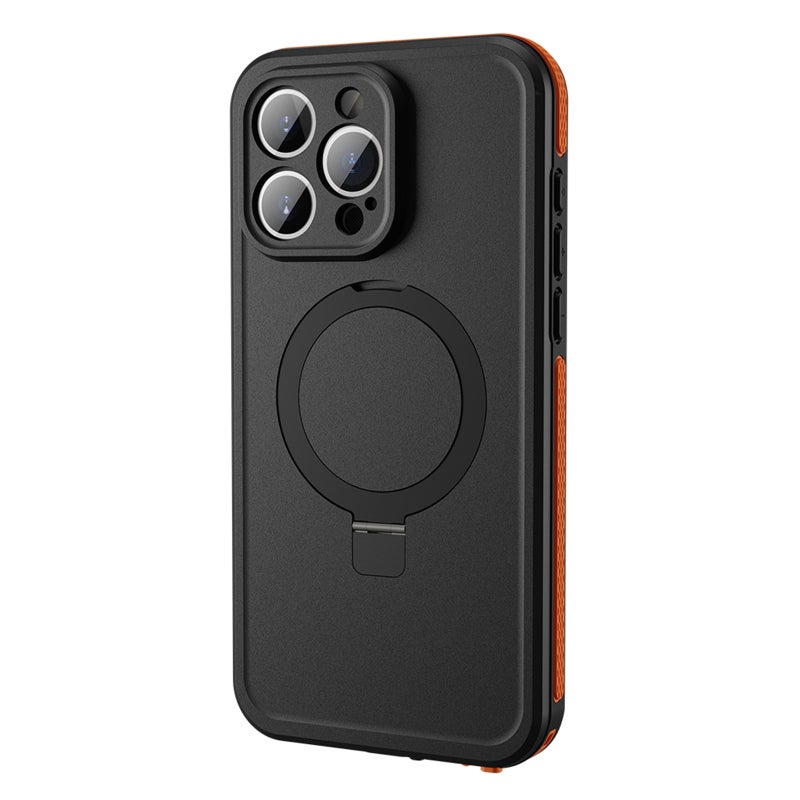 Waterproof Phone Case: IP68 Waterproof Up To 2 Meters, Shockproof 360° Full Protection - Charging Compatible, 2-in-1 Magnetic Stand for Outdoor Sport, Beach, Snorkeling, Rainy Day Riding - Image 4
