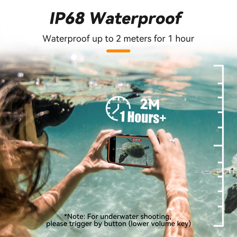 Waterproof Phone Case: IP68 Waterproof Up To 2 Meters, Shockproof 360° Full Protection - Charging Compatible, 2-in-1 Magnetic Stand for Outdoor Sport, Beach, Snorkeling, Rainy Day Riding - Image 3