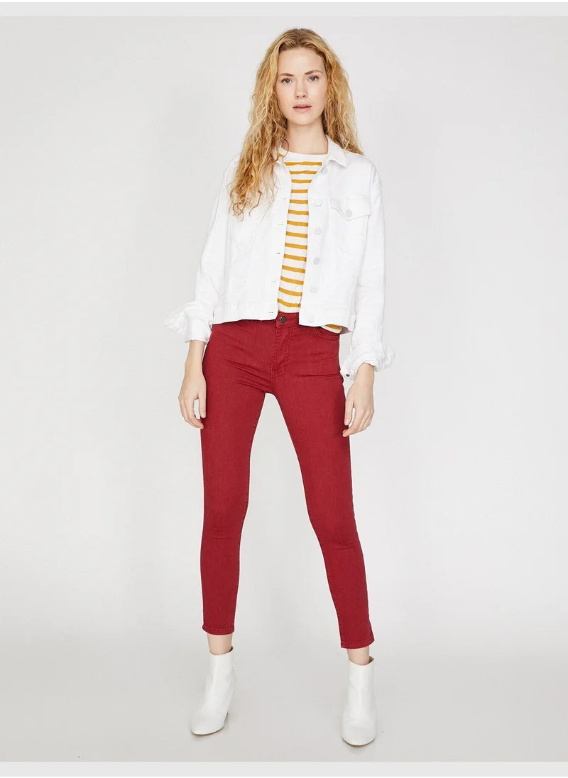 KOTON Slim Fit Trousers