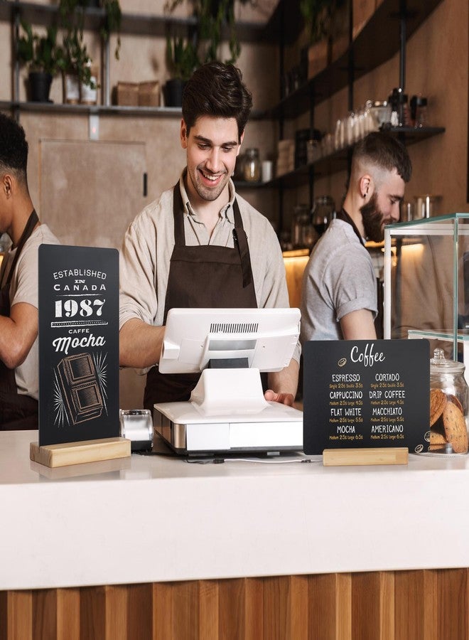 SELEAD Small Chalkboard Words Sign - 2 Pack 8x12 Inch Tabletop Decorative Chalk Board with Wooden Stand, Double-Sided Erasable Message Menu Board for Food, Store, Business, Wedding - Image 3