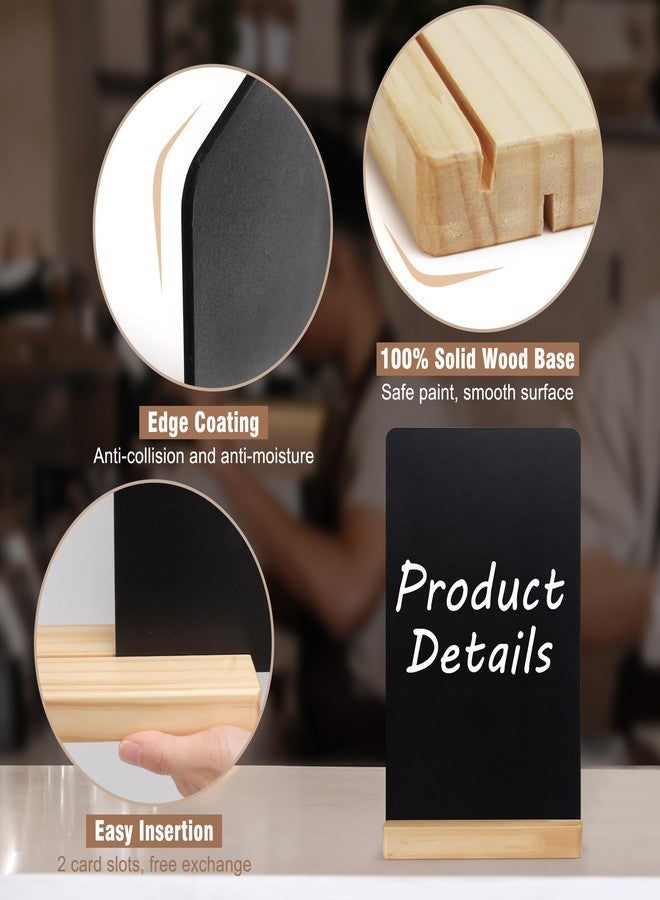 SELEAD Small Chalkboard Words Sign - 2 Pack 8x12 Inch Tabletop Decorative Chalk Board with Wooden Stand, Double-Sided Erasable Message Menu Board for Food, Store, Business, Wedding - Image 4