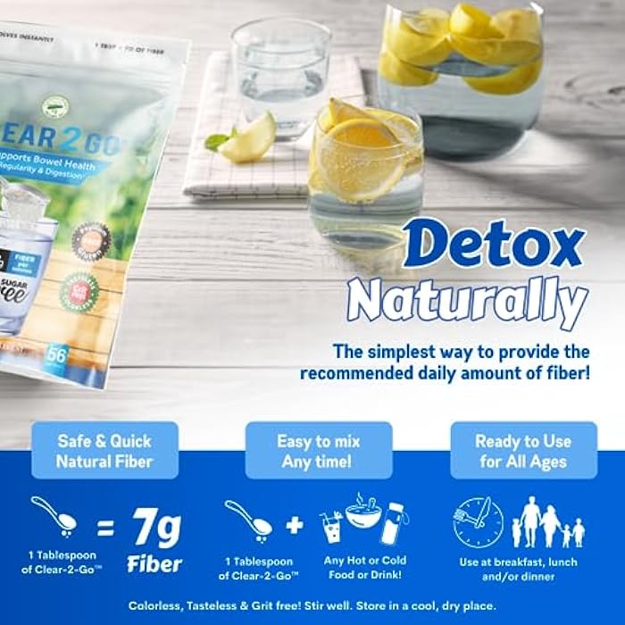 Nutritional Designs Prebiotic Fiber Supplement Powder - Inulin Soluble Fiber - All Natural Sugar & Gluten Free Dietary Fiber - Daily Fiber for Bowel Health Clear 2 Go - 15.8 Oz - Image 3