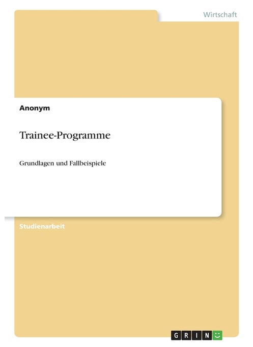 Trainee-Programme