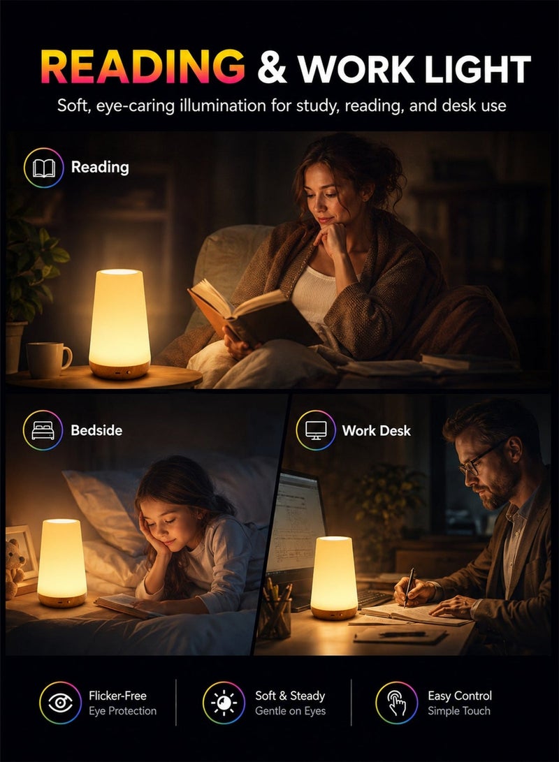 ULHYC LED Bedside Lamp Rechargeable Night  Light - Image 5