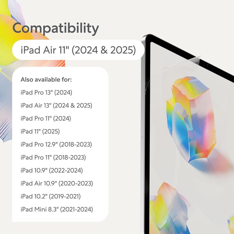 Paperlike 2.1 [2 PACK] for iPad AIR 11 inch (2024) M2 Screen Protector Film Transparent with Paper Texture for Notetaking Sketching Writing Drawing like on Paper - Image 2