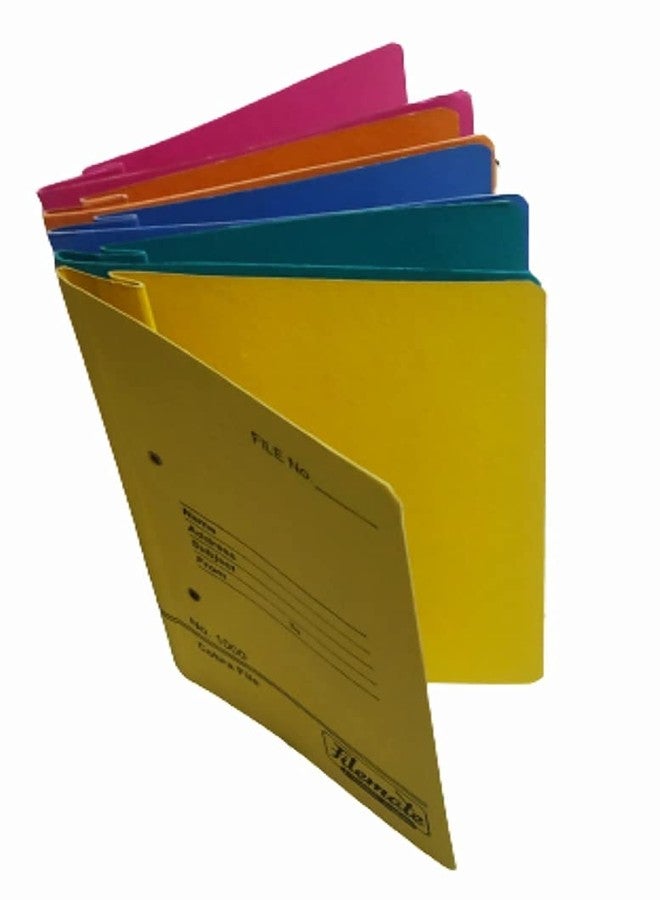 Filemate A5 or Voucher Size Cobra Files (Pack of 6 pcs) (Size: 10.5 x 6.5 inch) (Copy Size) (450 GSM) / Voucher File/Small File (Pink, Blue, Green, Yellow and Orange Color) - Image 3
