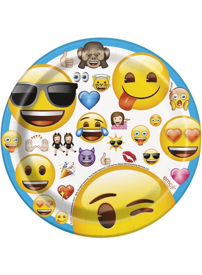 Unique Emoji Dessert Plates 8Ct - Image 2