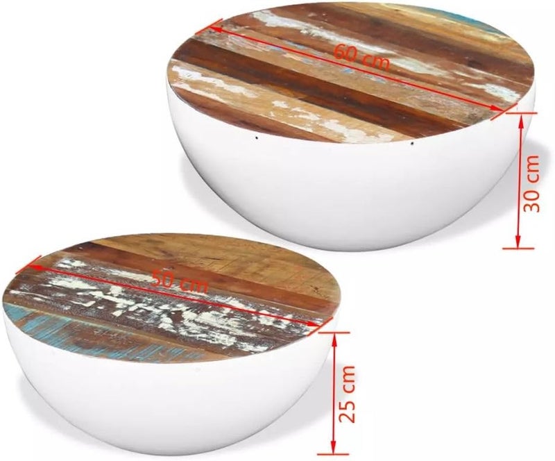 luckyfours Center Table, Bowl Shape Home Tables for Sitting Room - Image 2
