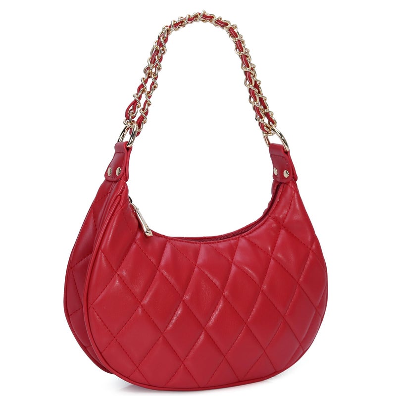 Chinllo Purse Quilted Shoulder bag for women, Cute Mini Clutch Zipper Hobo Tote Handbags - Image 1