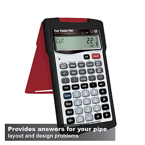 Calculated Industries 4095 Pipe Trades Pro Advanced Pipe Layout and Design Math Calculator Tool for Pipefitters, Steamfitters, Sprinklerfitters and Welders | Built-in Pipe Data for 7 Materials , White - Image 2