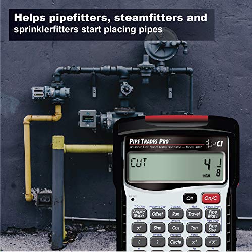 Calculated Industries 4095 Pipe Trades Pro Advanced Pipe Layout and Design Math Calculator Tool for Pipefitters, Steamfitters, Sprinklerfitters and Welders | Built-in Pipe Data for 7 Materials , White - Image 4